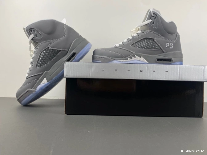 Rep Wolf 136027-005 Air Jordan 5 Retro Grey 0702